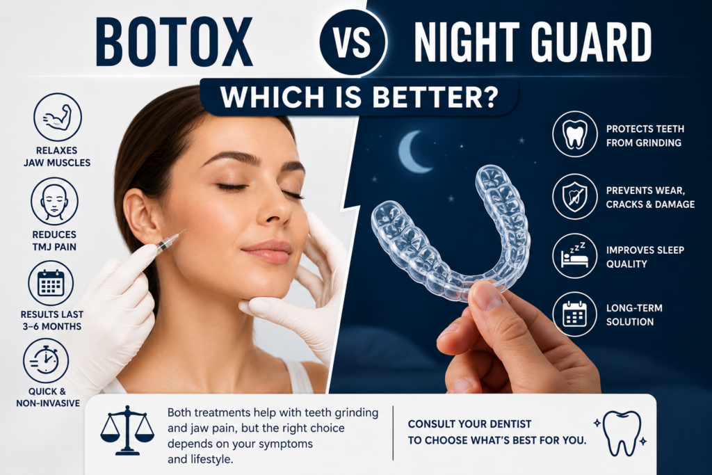 Botox vs night guard which is better for jaw Pain